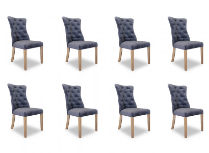8x Krzesła Krzesło Podkładka Design Chesterfield Ustawić Fotel Kompletny Zestaw
